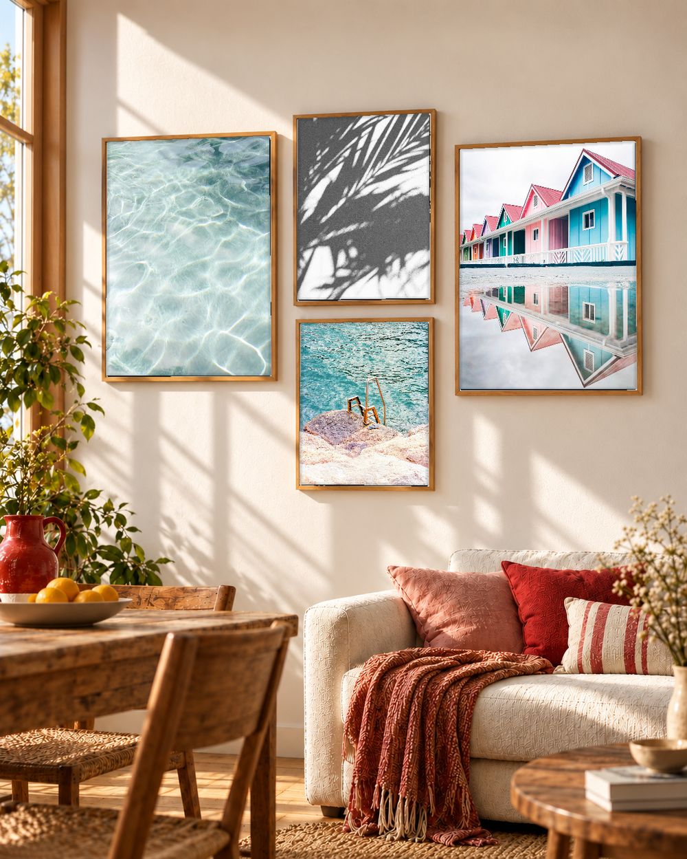 Set de 4 cuadros decorativos que combinan