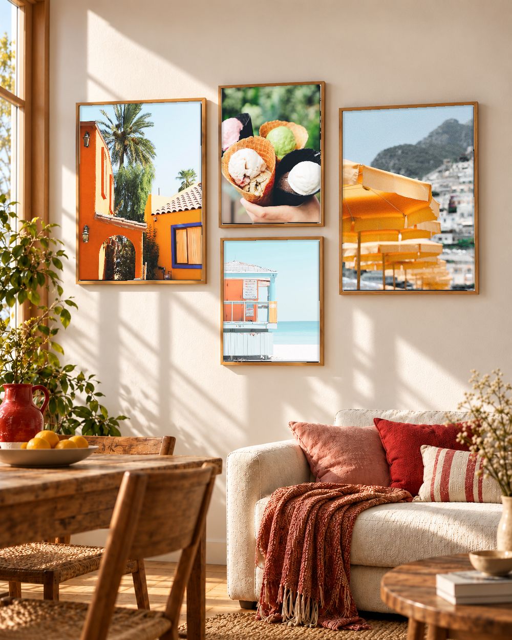 Set de 4 cuadros decorativos que combinan