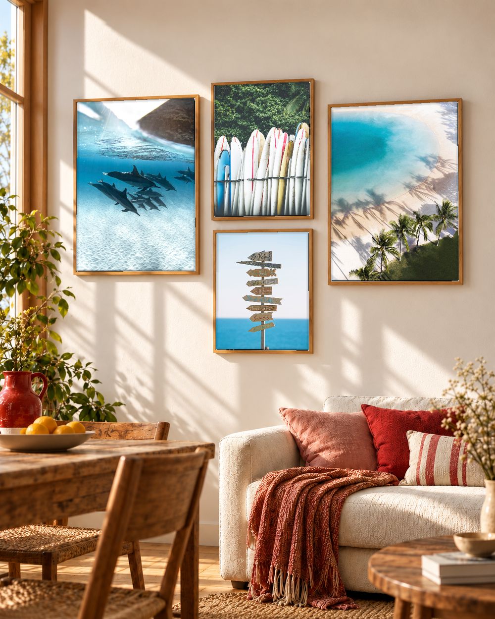 Set de 4 cuadros decorativos que combinan