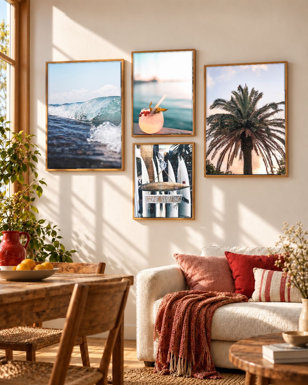 Set de 4 cuadros decorativos que combinan