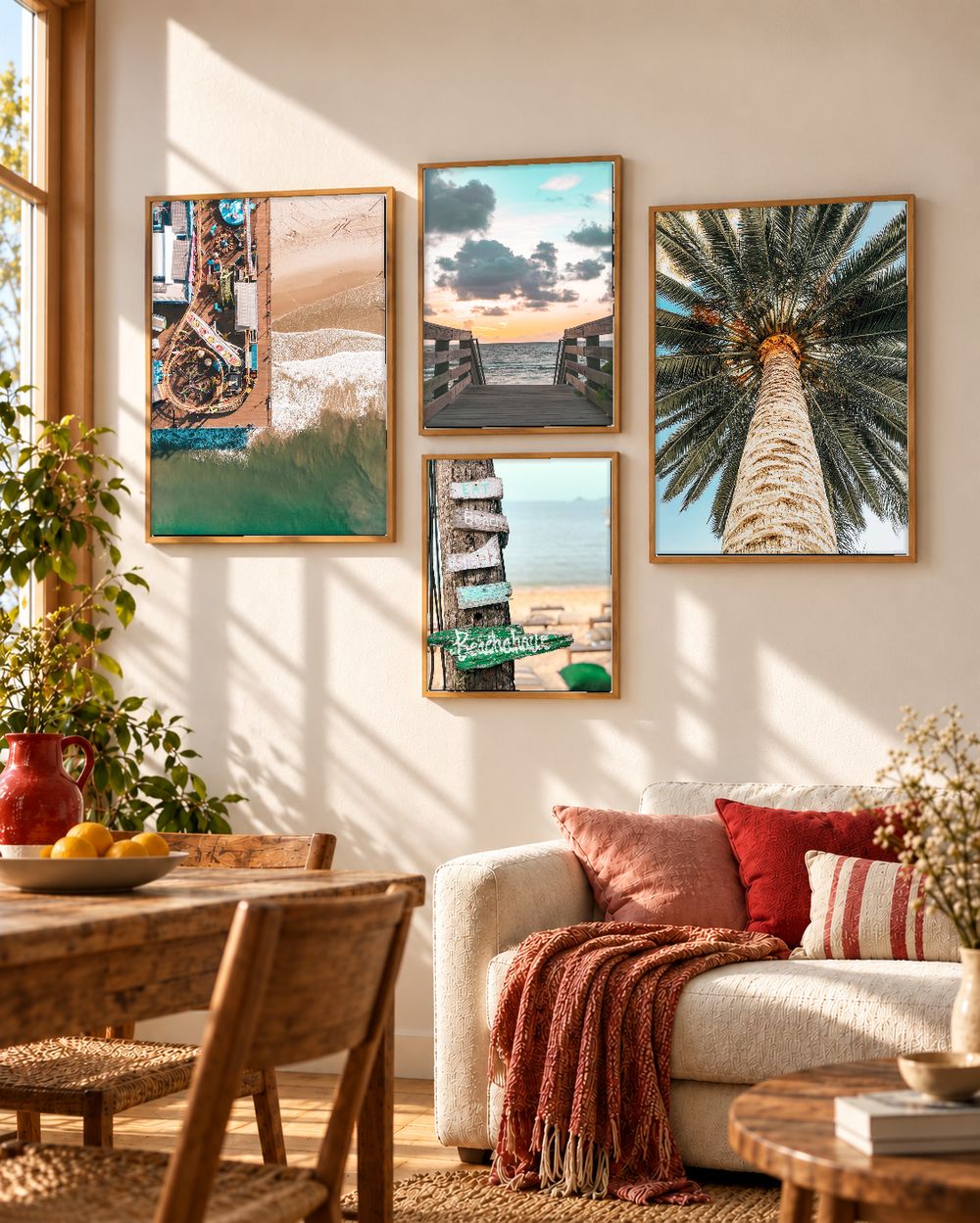 Set de 4 cuadros decorativos que combinan