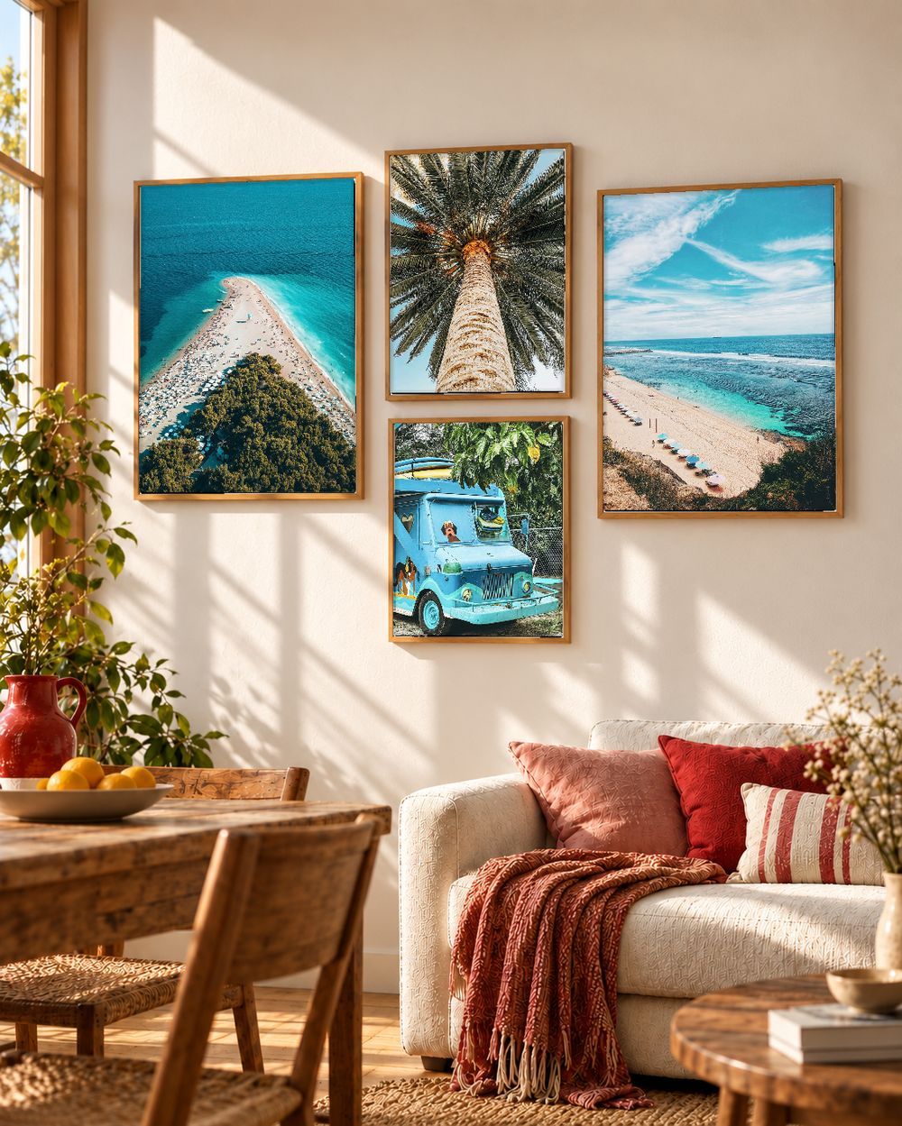 Set de 4 cuadros decorativos que combinan
