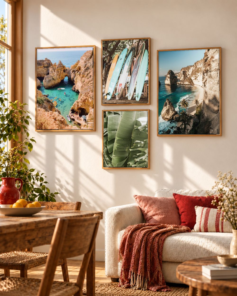 Set de 4 cuadros decorativos que combinan
