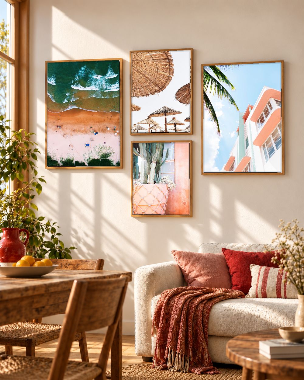 Set de 4 cuadros decorativos que combinan