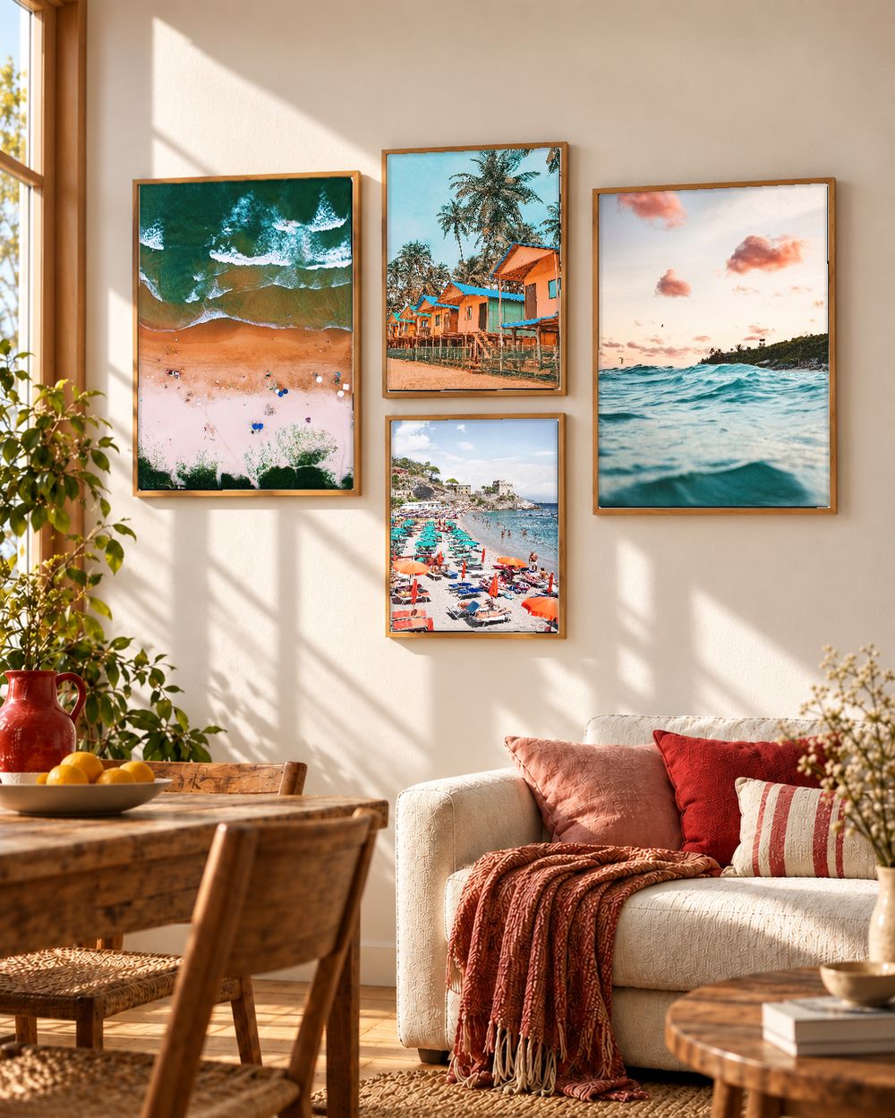 Set de 4 cuadros decorativos que combinan