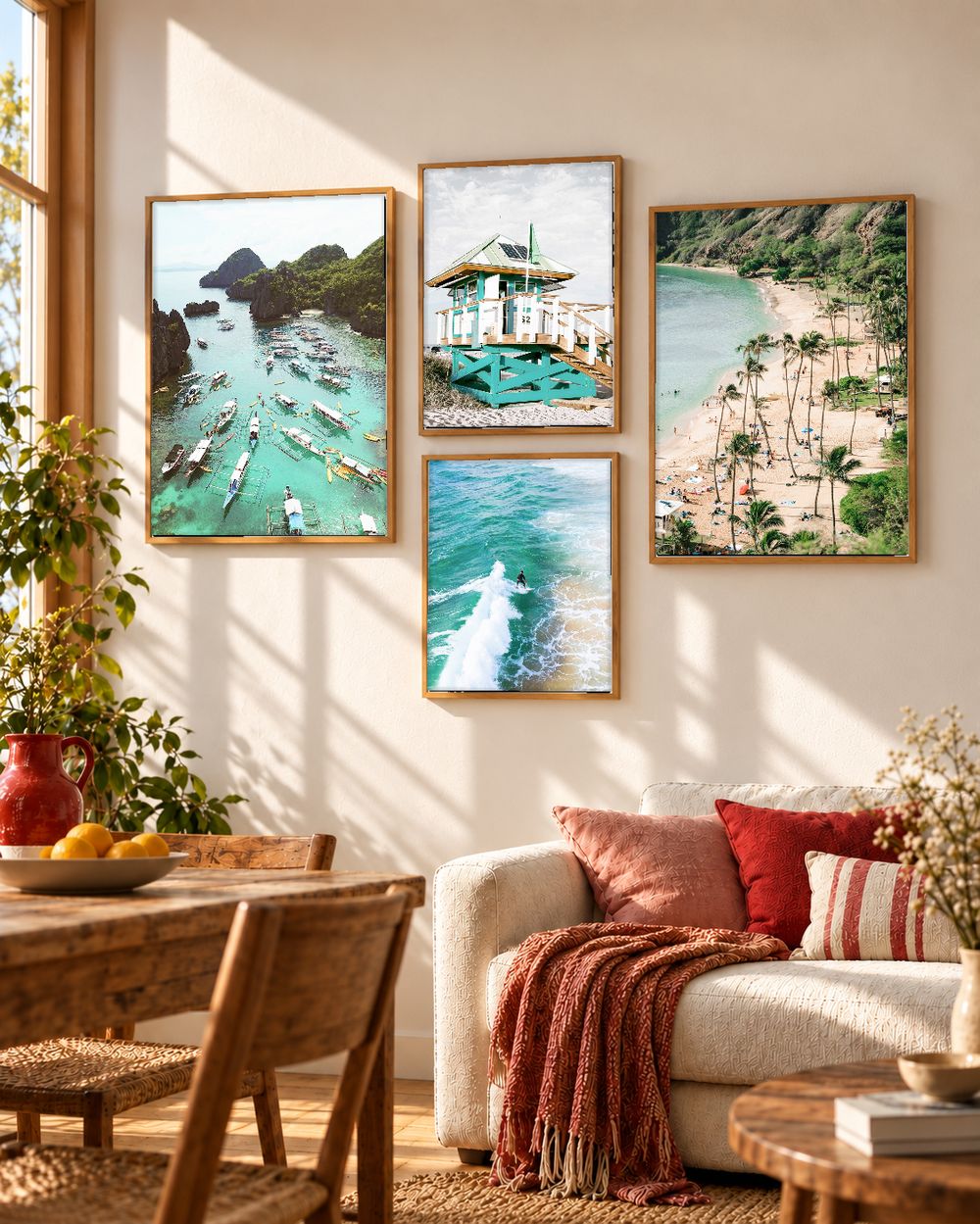 Set de 4 cuadros decorativos que combinan