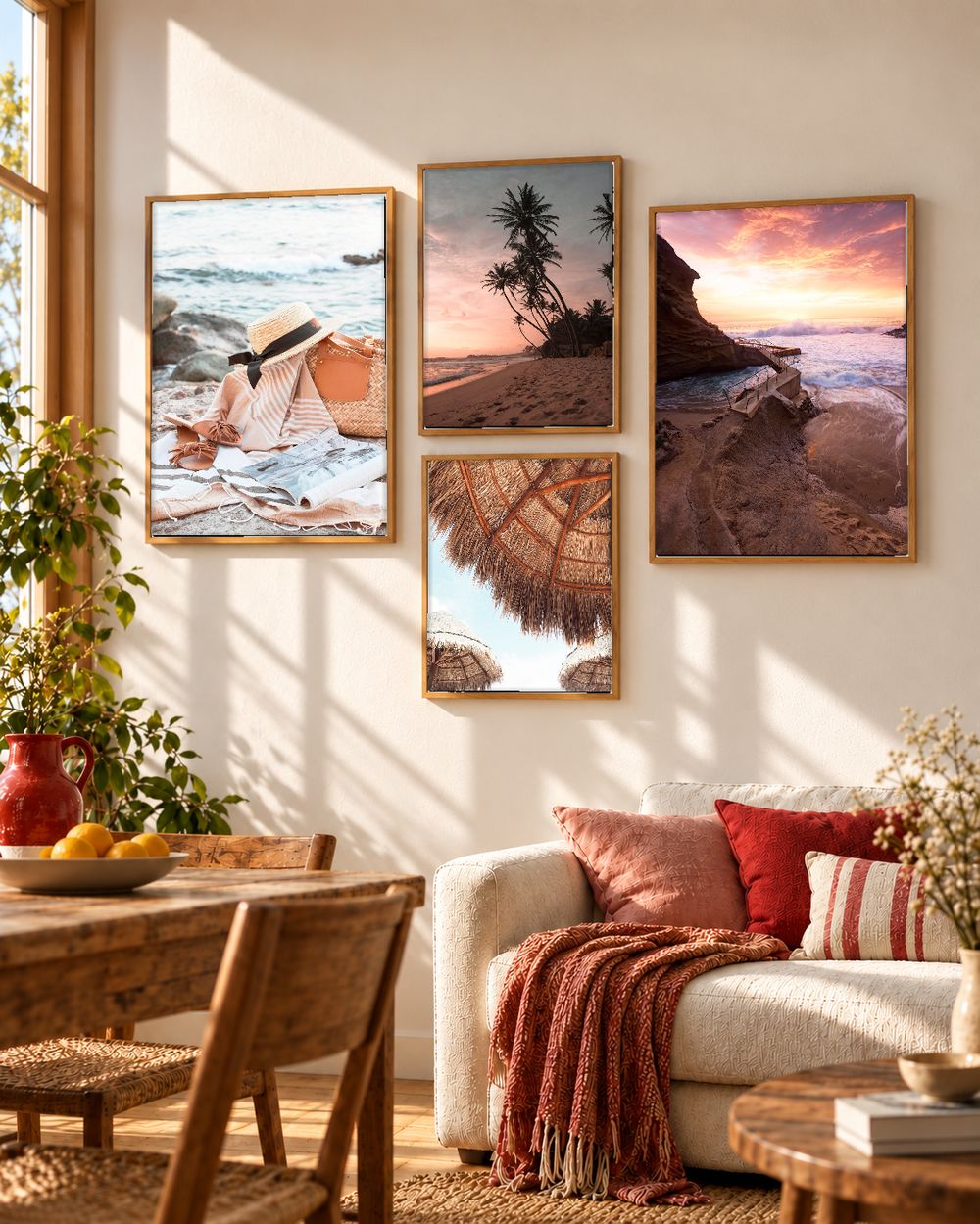 Set de 4 cuadros decorativos que combinan