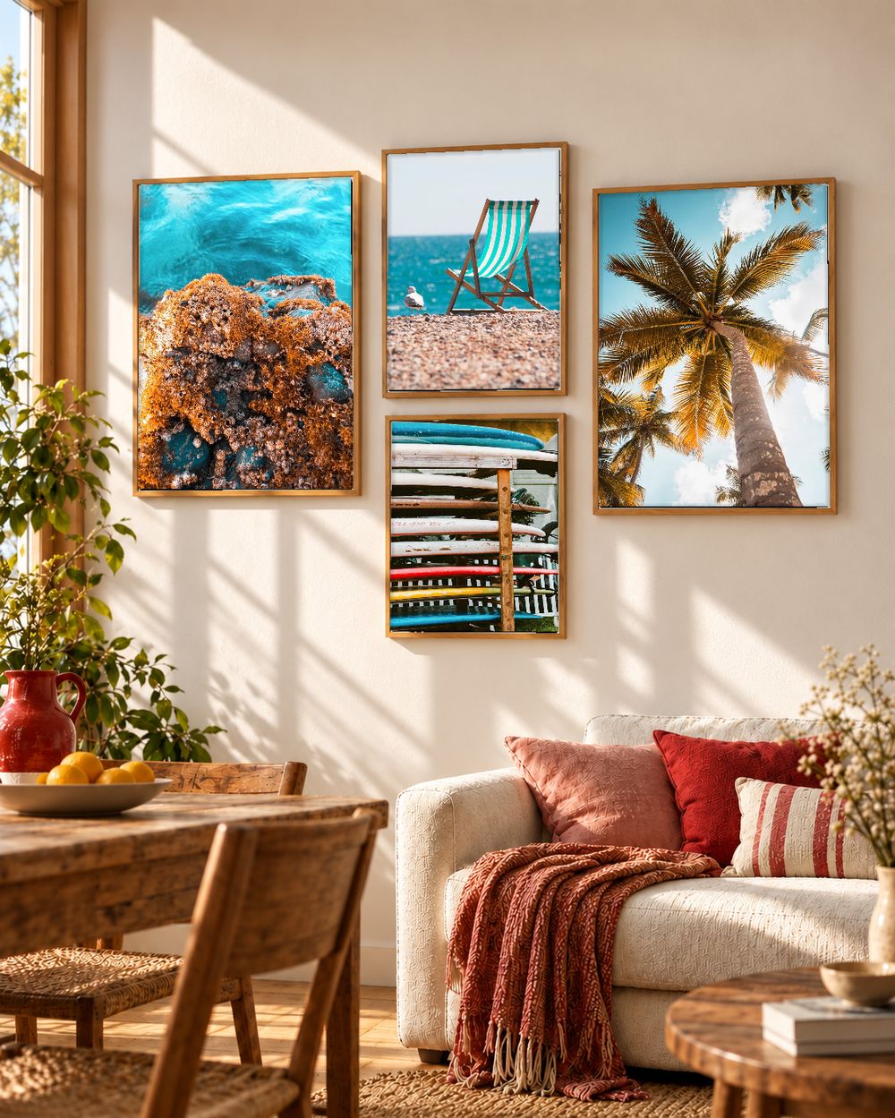 Set de 4 cuadros decorativos que combinan