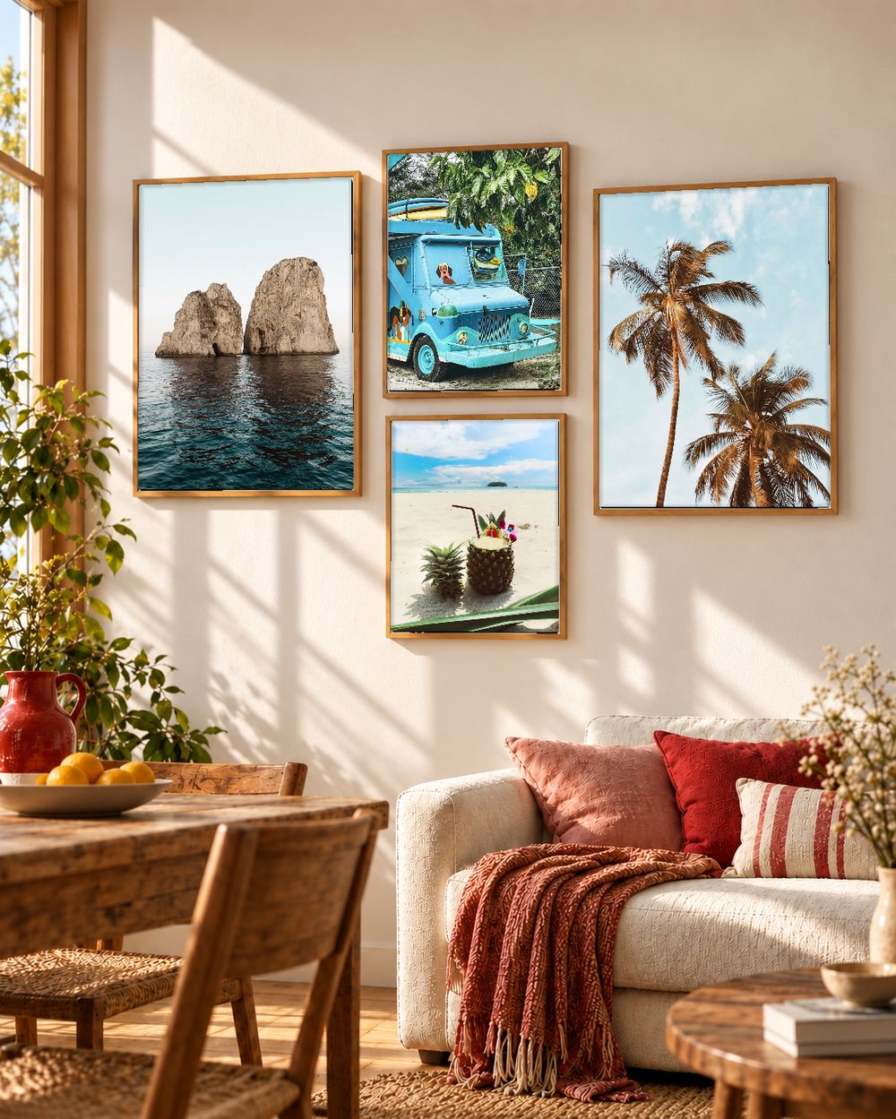 Set de 4 cuadros decorativos que combinan