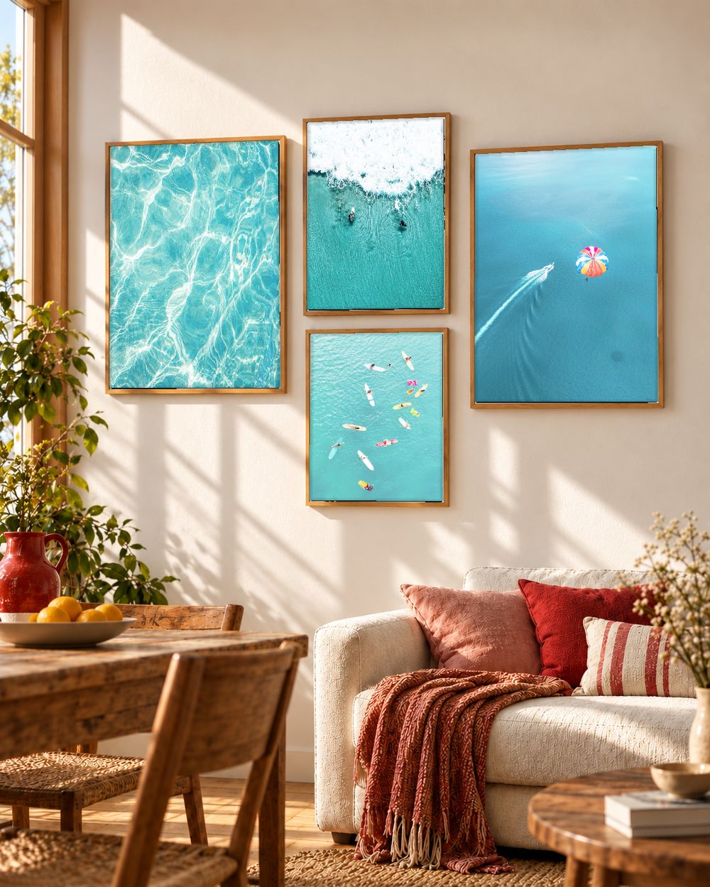 Set de 4 cuadros decorativos que combinan
