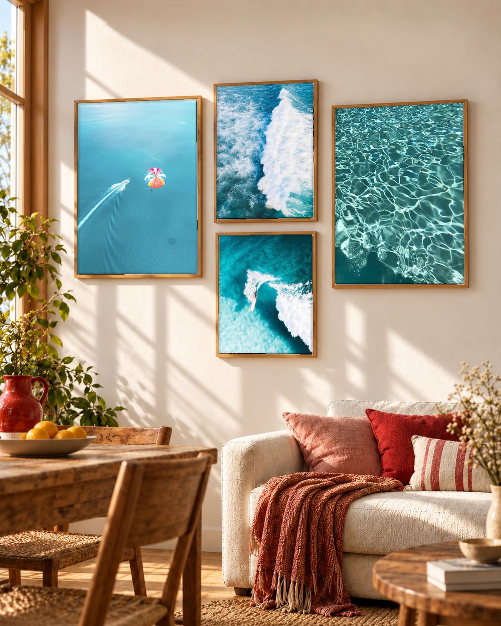 Set de 4 cuadros decorativos que combinan