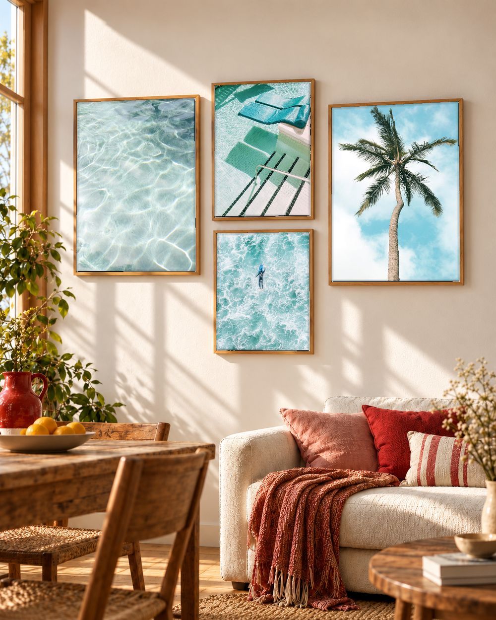 Set de 4 cuadros decorativos que combinan