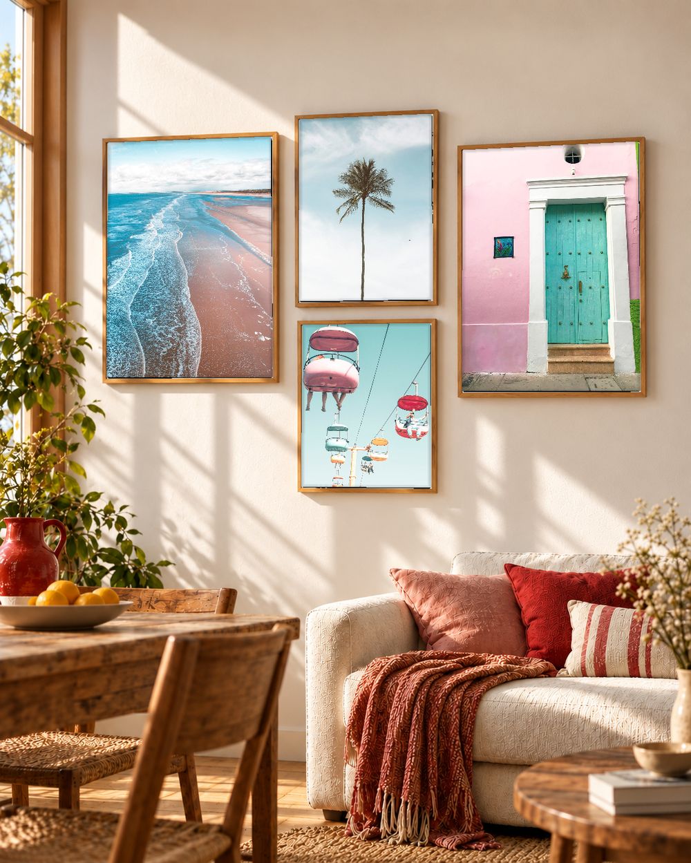 Set de 4 cuadros decorativos que combinan