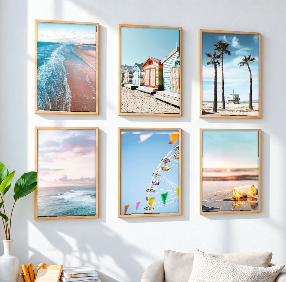 Set de 6 cuadros decorativos que combinan