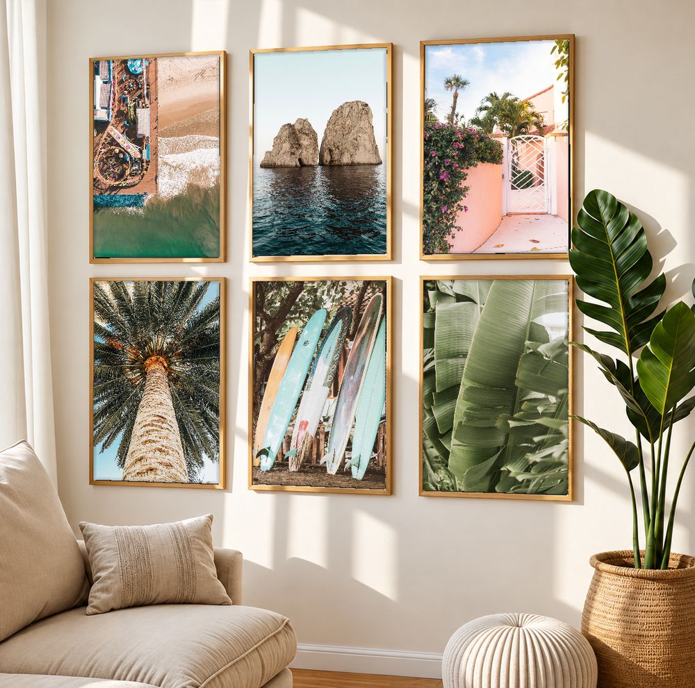 Set de 6 cuadros decorativos que combinan