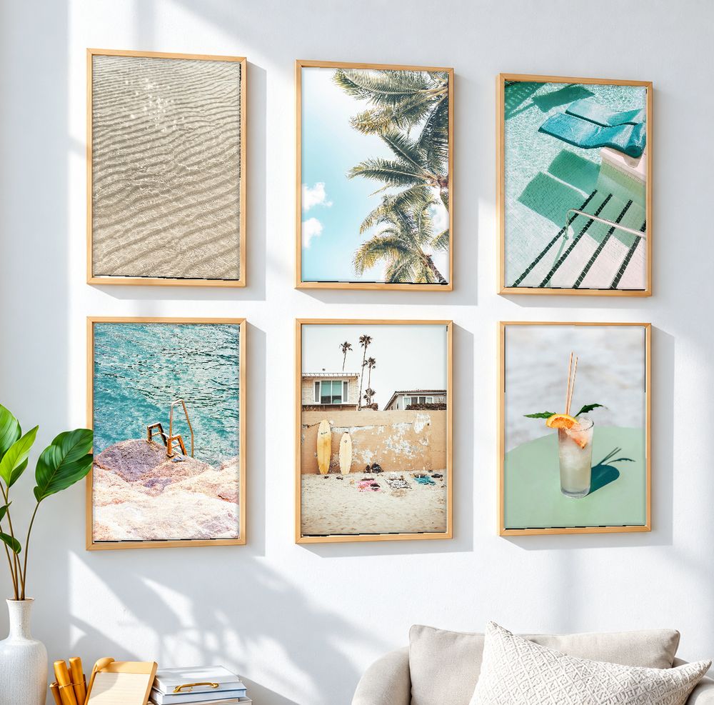 Set de 6 cuadros decorativos que combinan