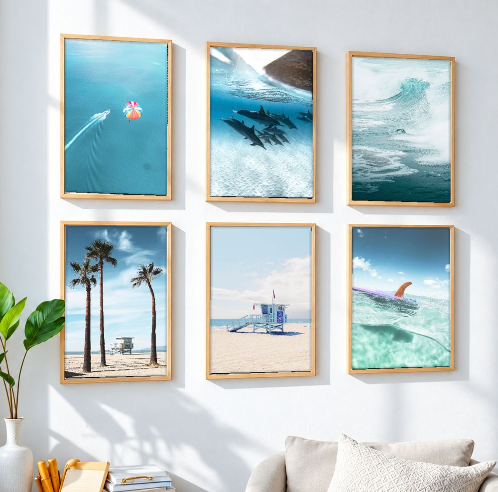 Set de 6 cuadros decorativos que combinan