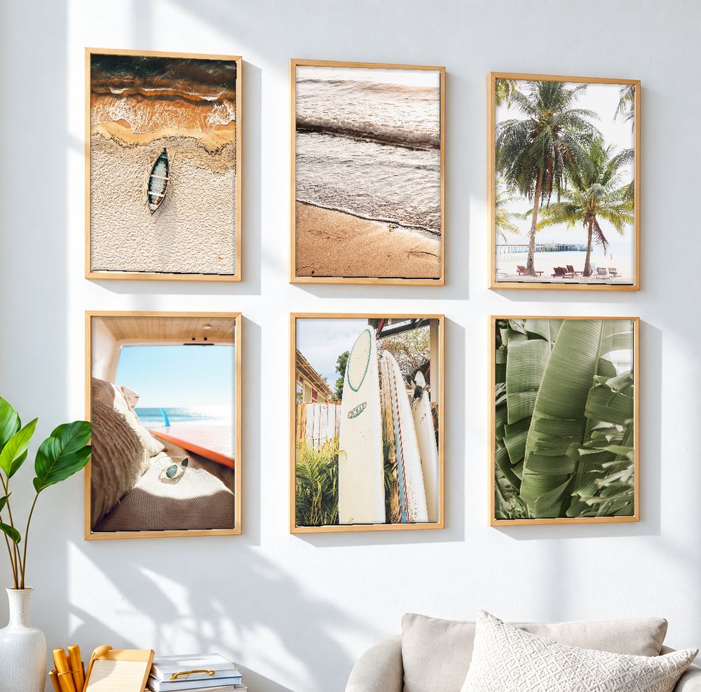 Set de 6 cuadros decorativos que combinan