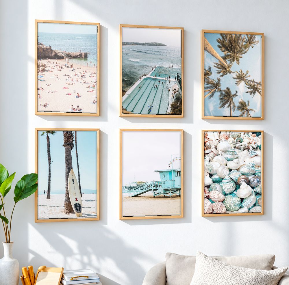 Set de 6 cuadros decorativos que combinan