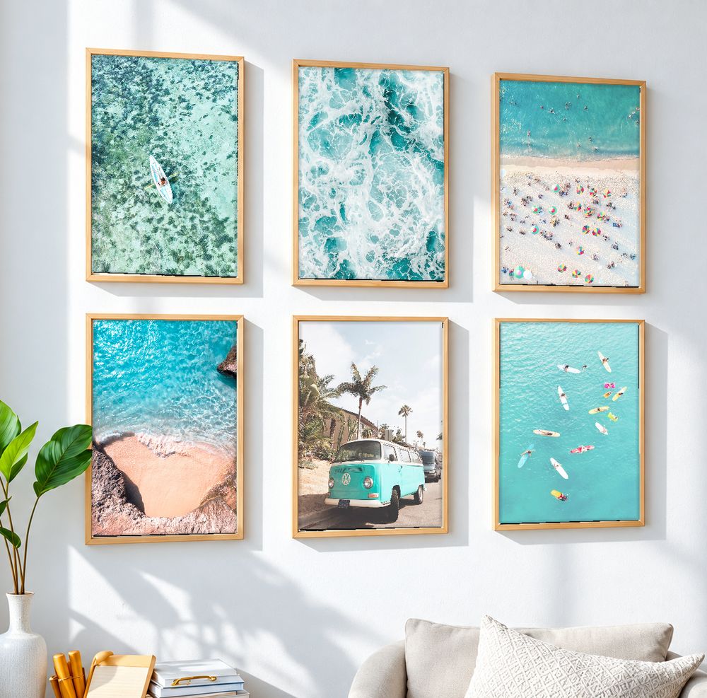 Set de 6 cuadros decorativos que combinan