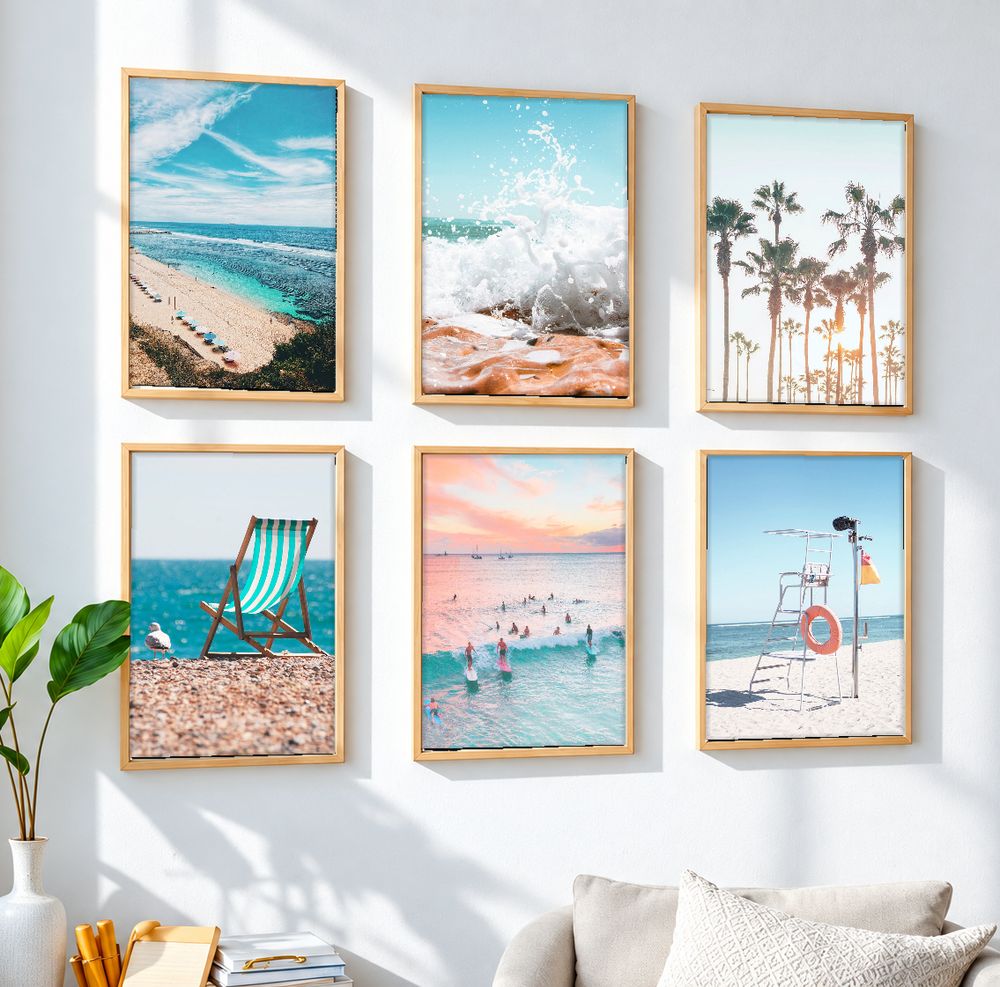 Set de 6 cuadros decorativos que combinan