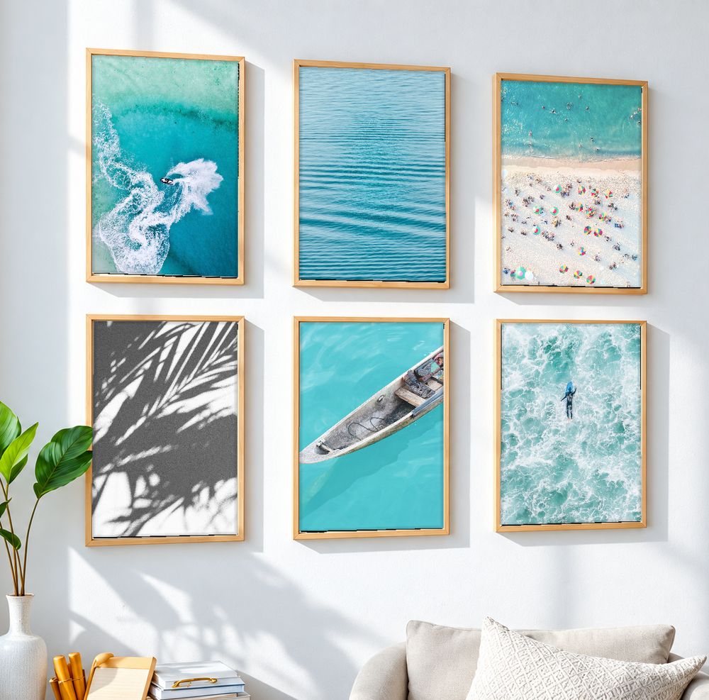 Set de 6 cuadros decorativos que combinan