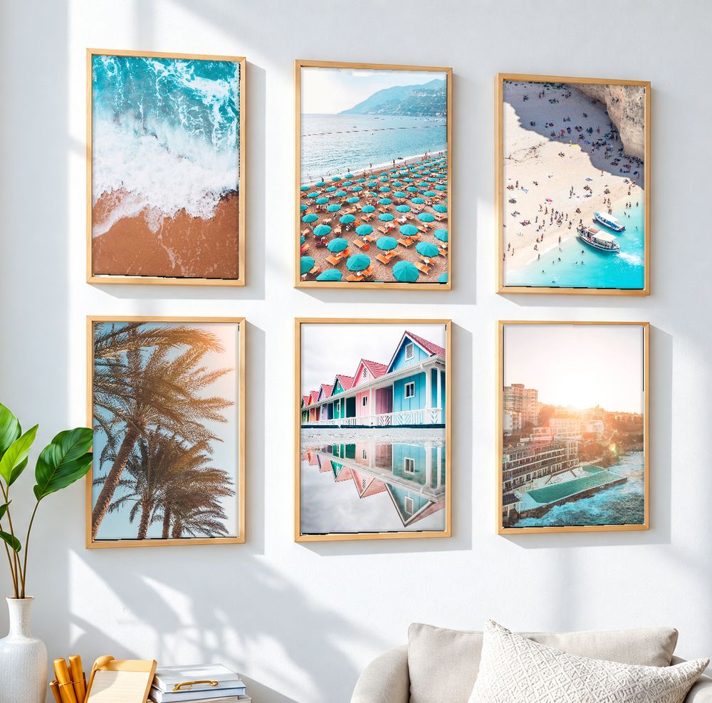 Set de 6 cuadros decorativos que combinan