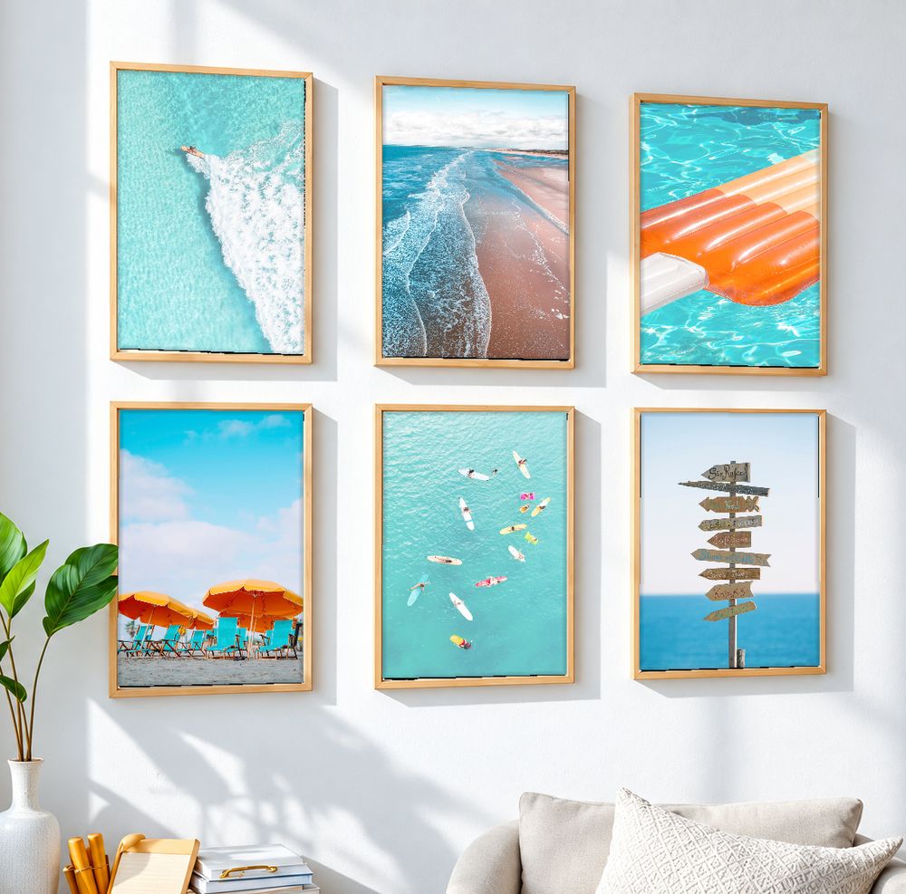 Set de 6 cuadros decorativos que combinan