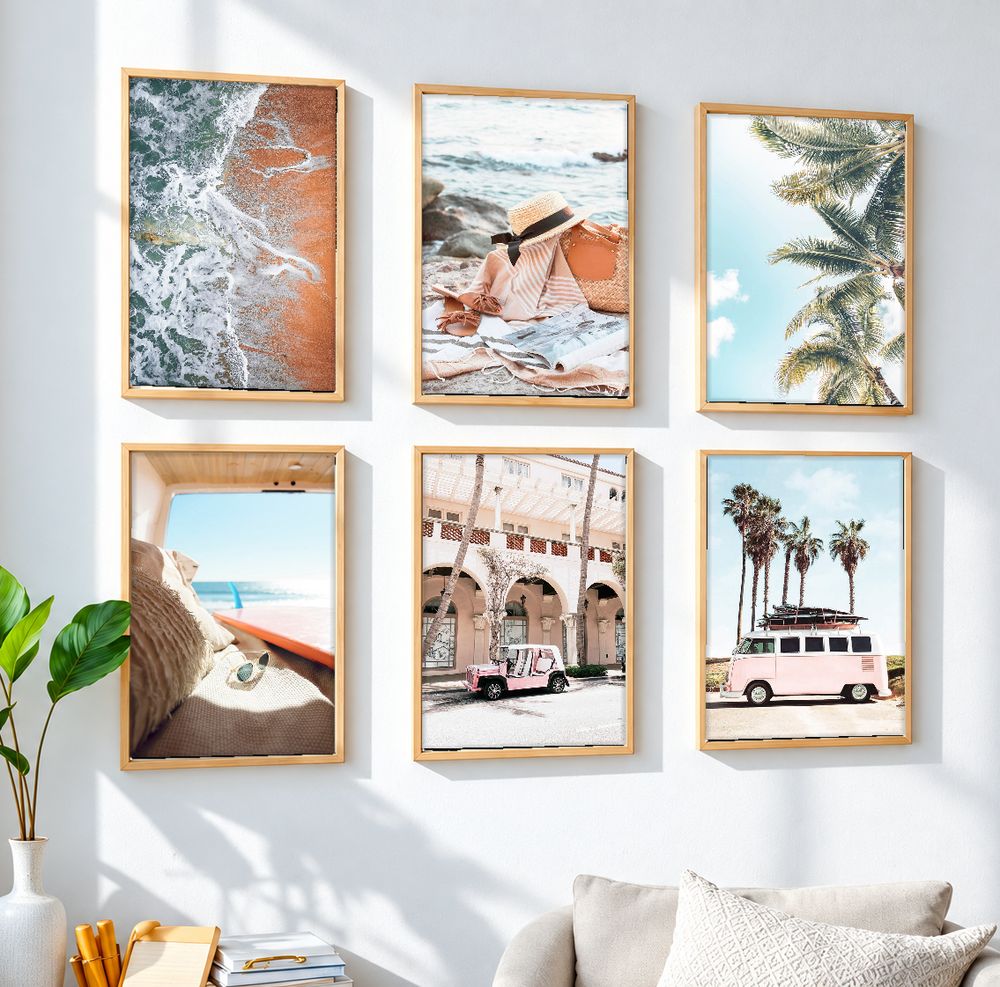 Set de 6 cuadros decorativos que combinan