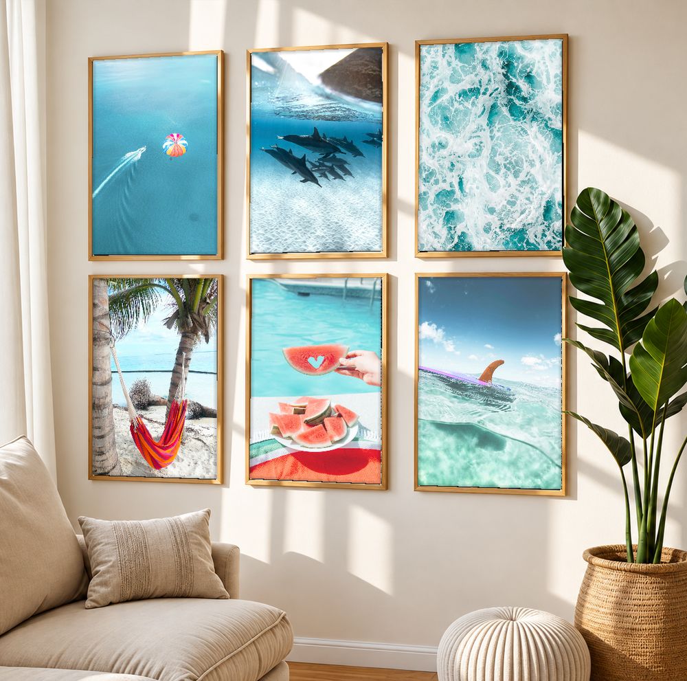 Set de 6 cuadros decorativos que combinan