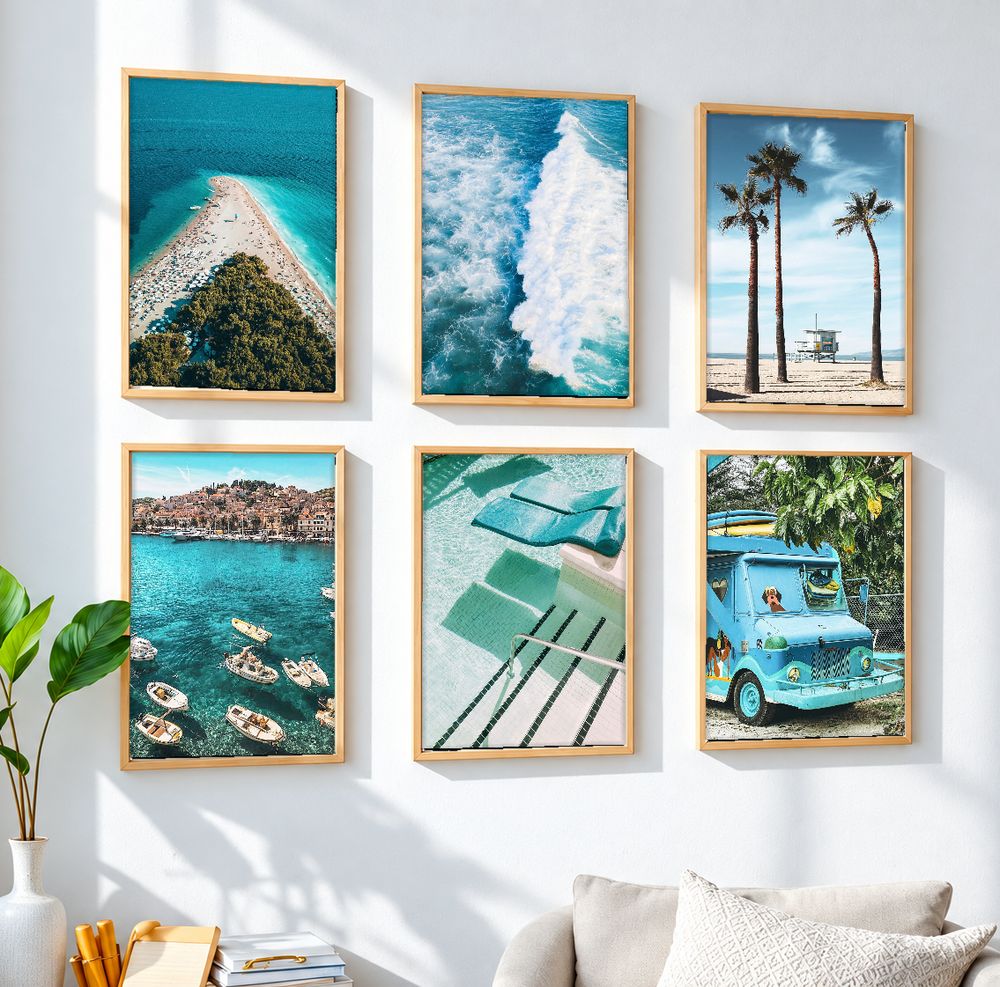 Set de 6 cuadros decorativos que combinan