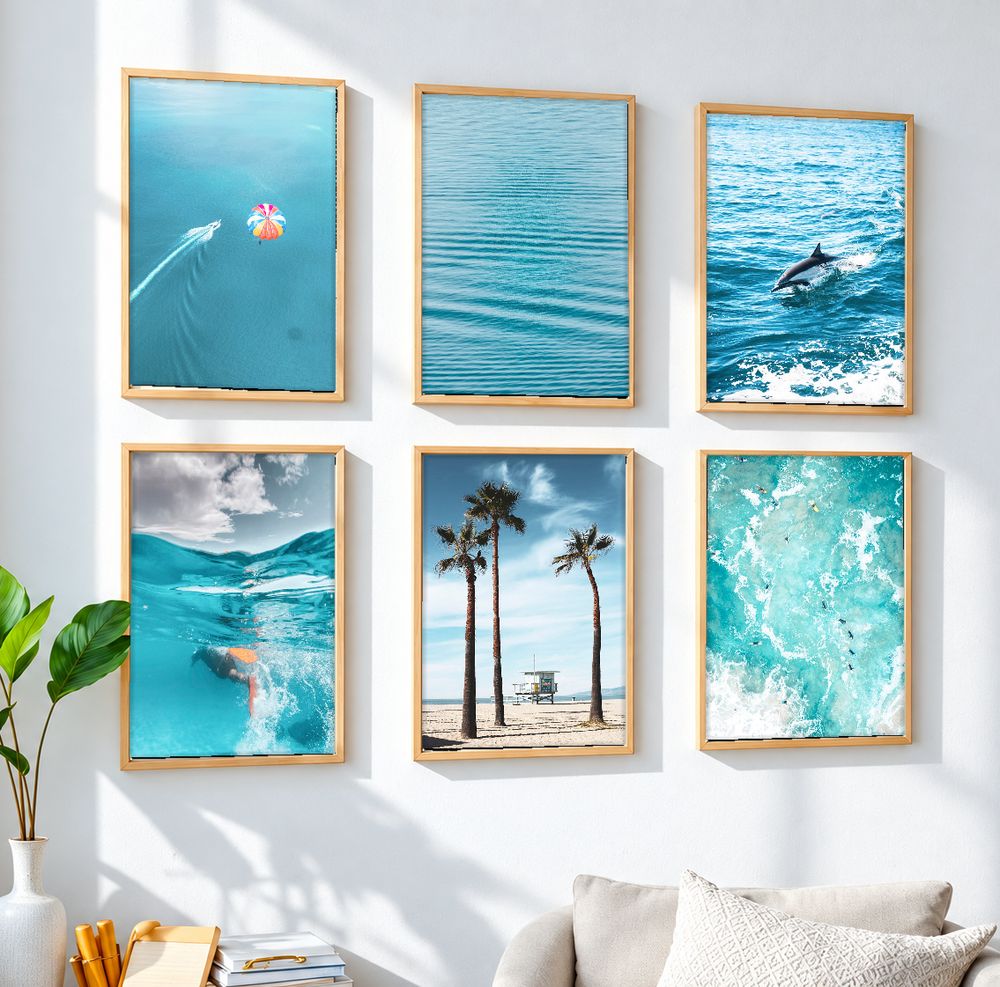 Set de 6 cuadros decorativos que combinan