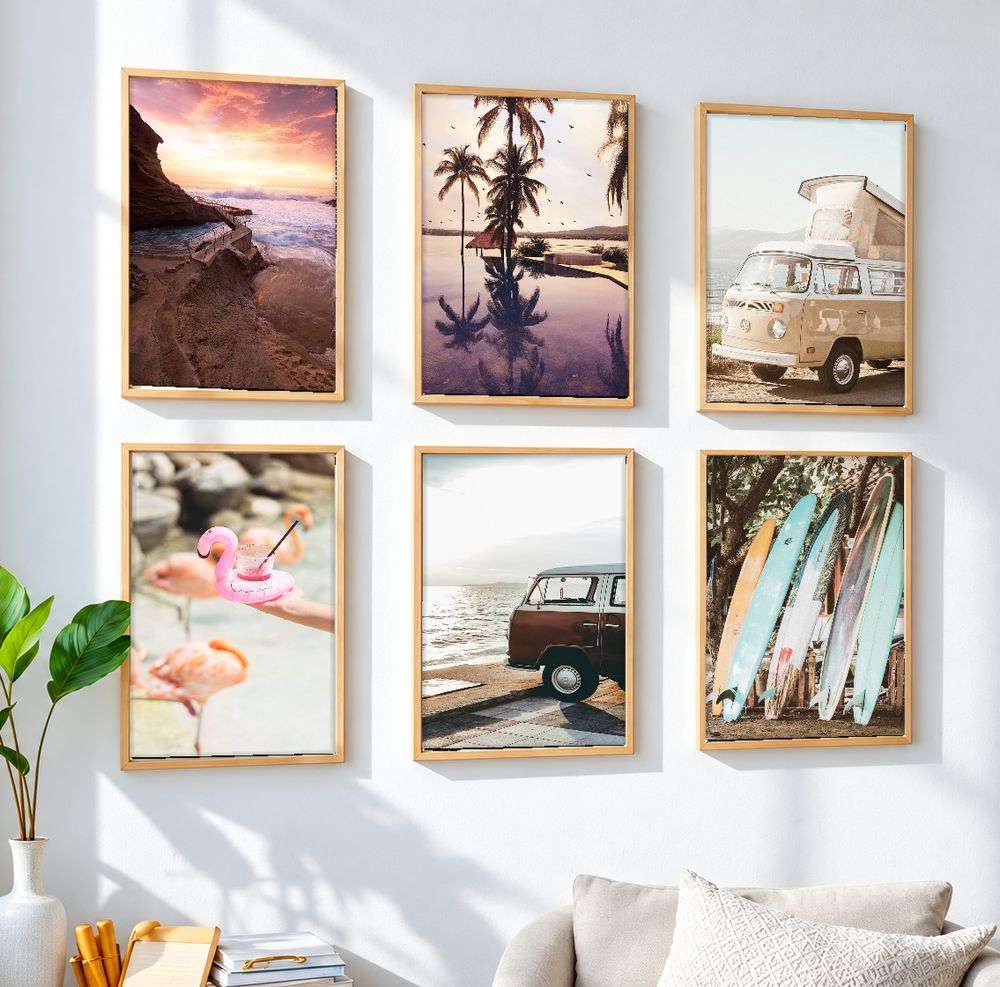 Set de 6 cuadros decorativos que combinan