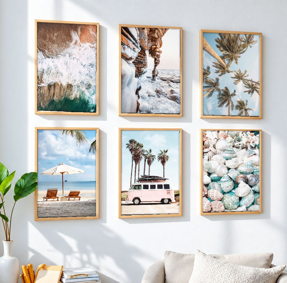 Set de 6 cuadros decorativos que combinan