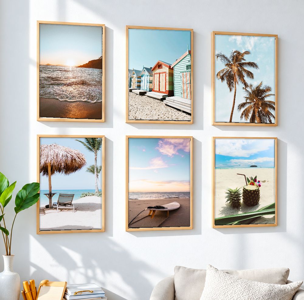 Set de 6 cuadros decorativos que combinan