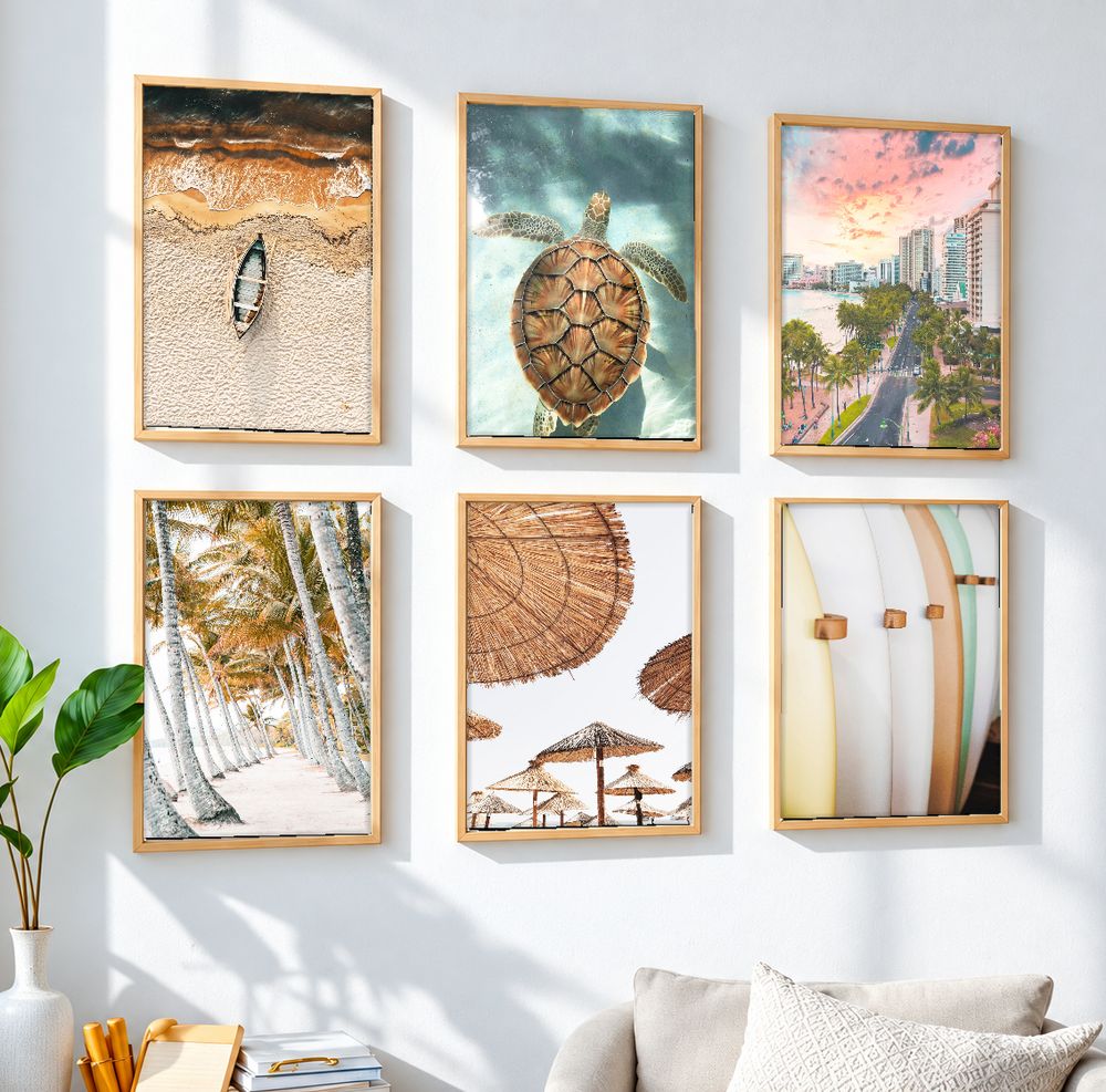 Set de 6 cuadros decorativos que combinan