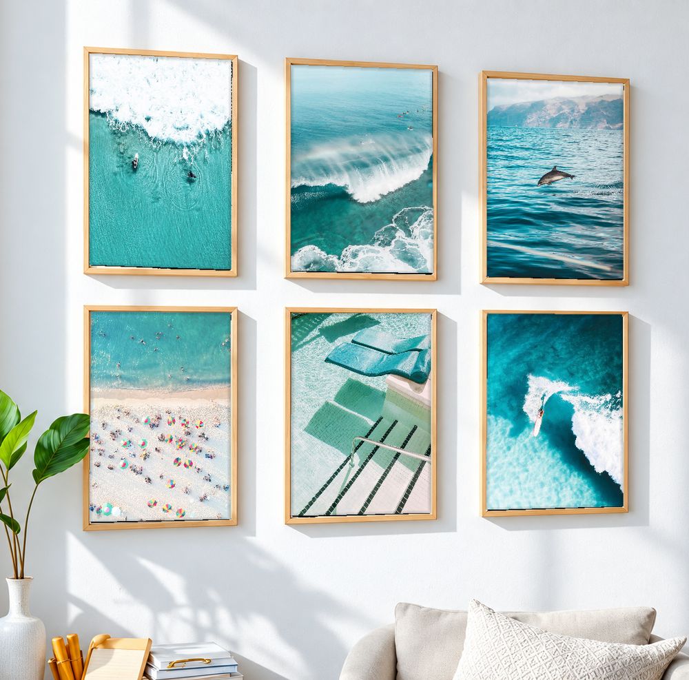 Set de 6 cuadros decorativos que combinan