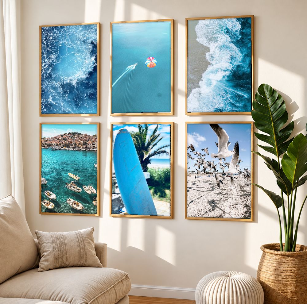 Set de 6 cuadros decorativos que combinan