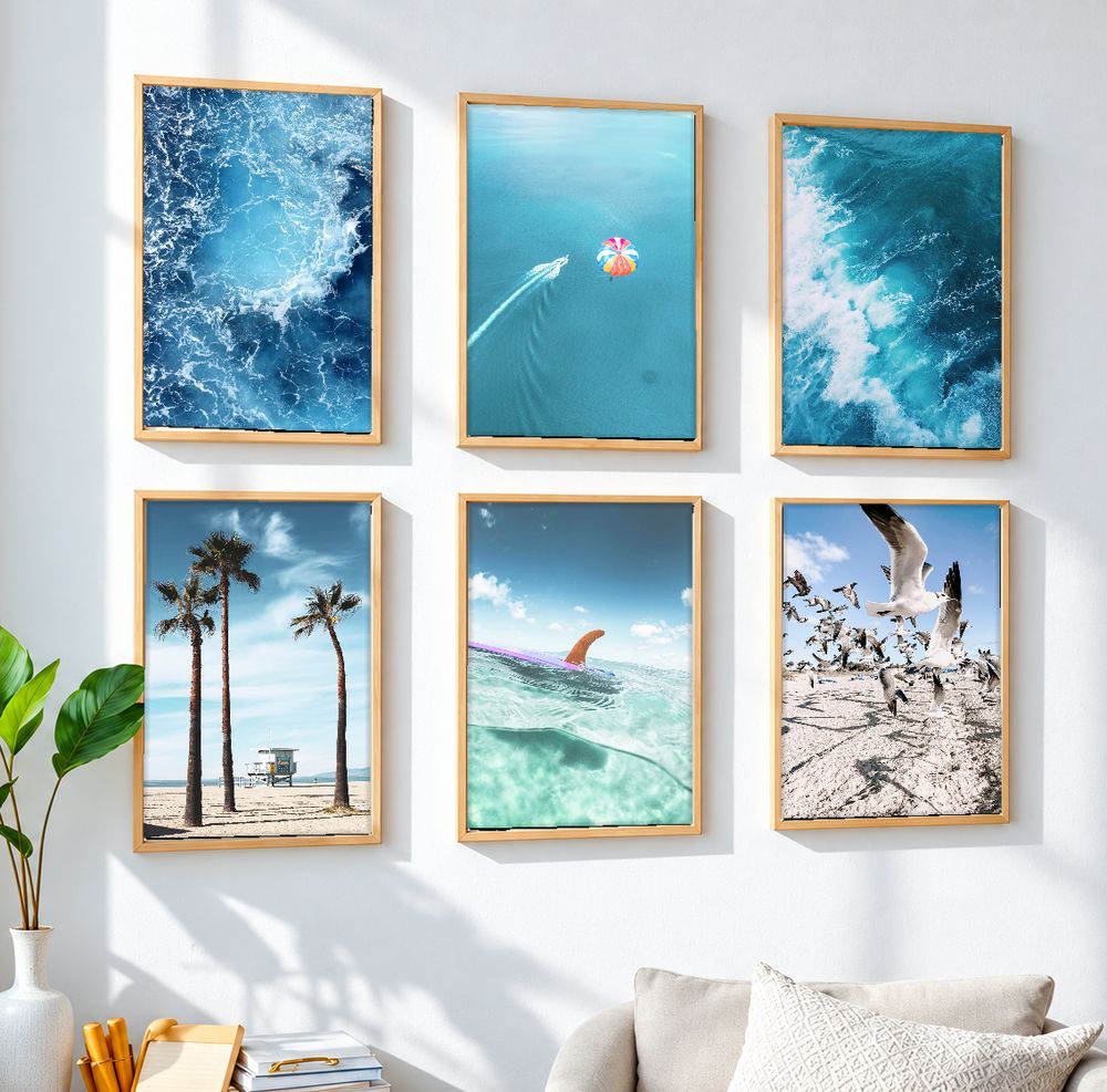 Set de 6 cuadros decorativos que combinan
