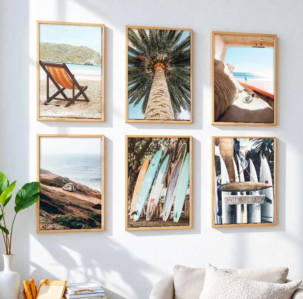 Set de 6 cuadros decorativos que combinan