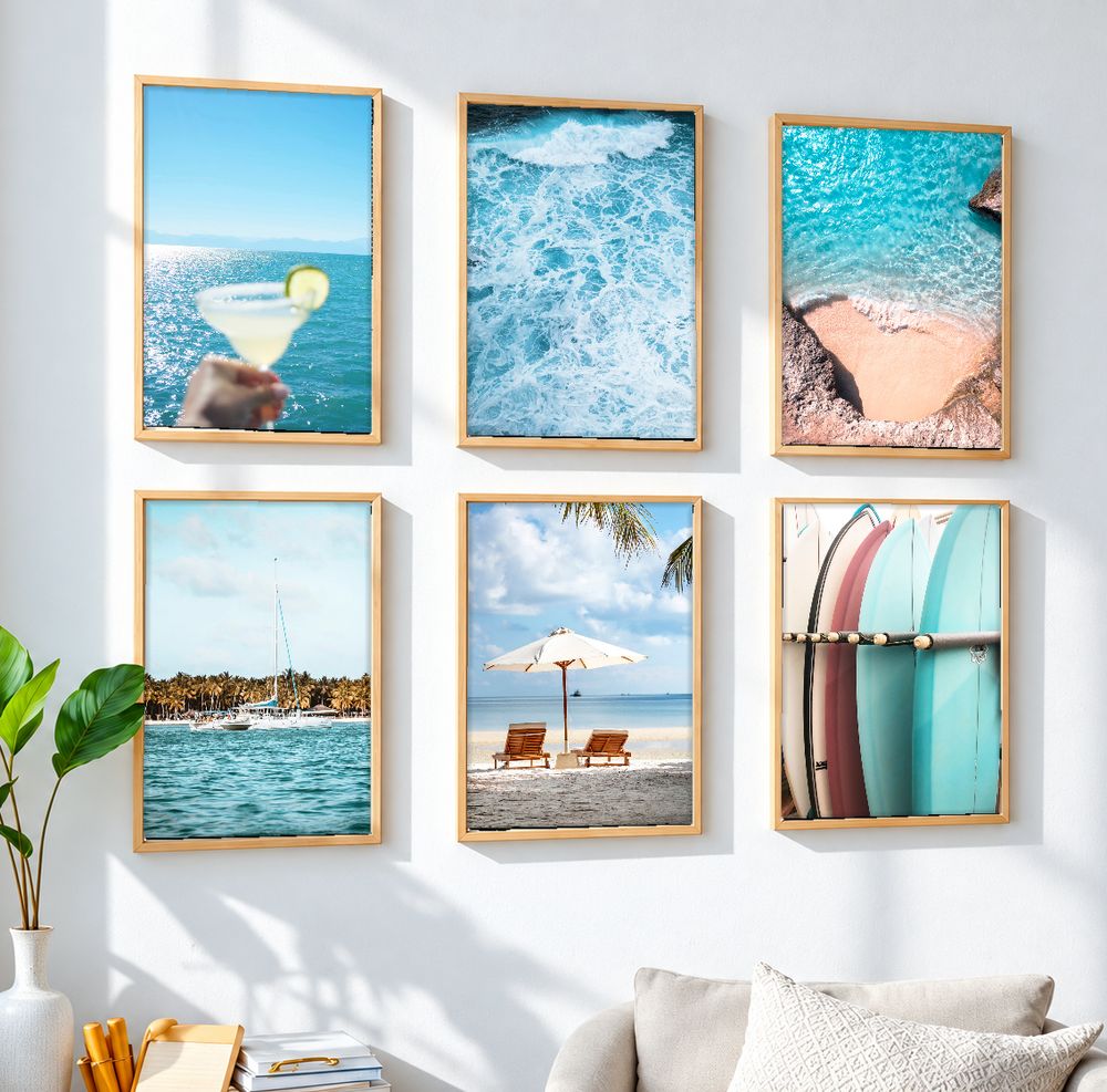Set de 6 cuadros decorativos que combinan