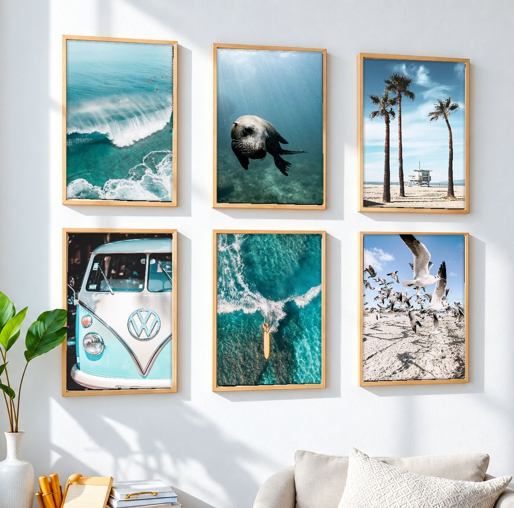 Set de 6 cuadros decorativos que combinan