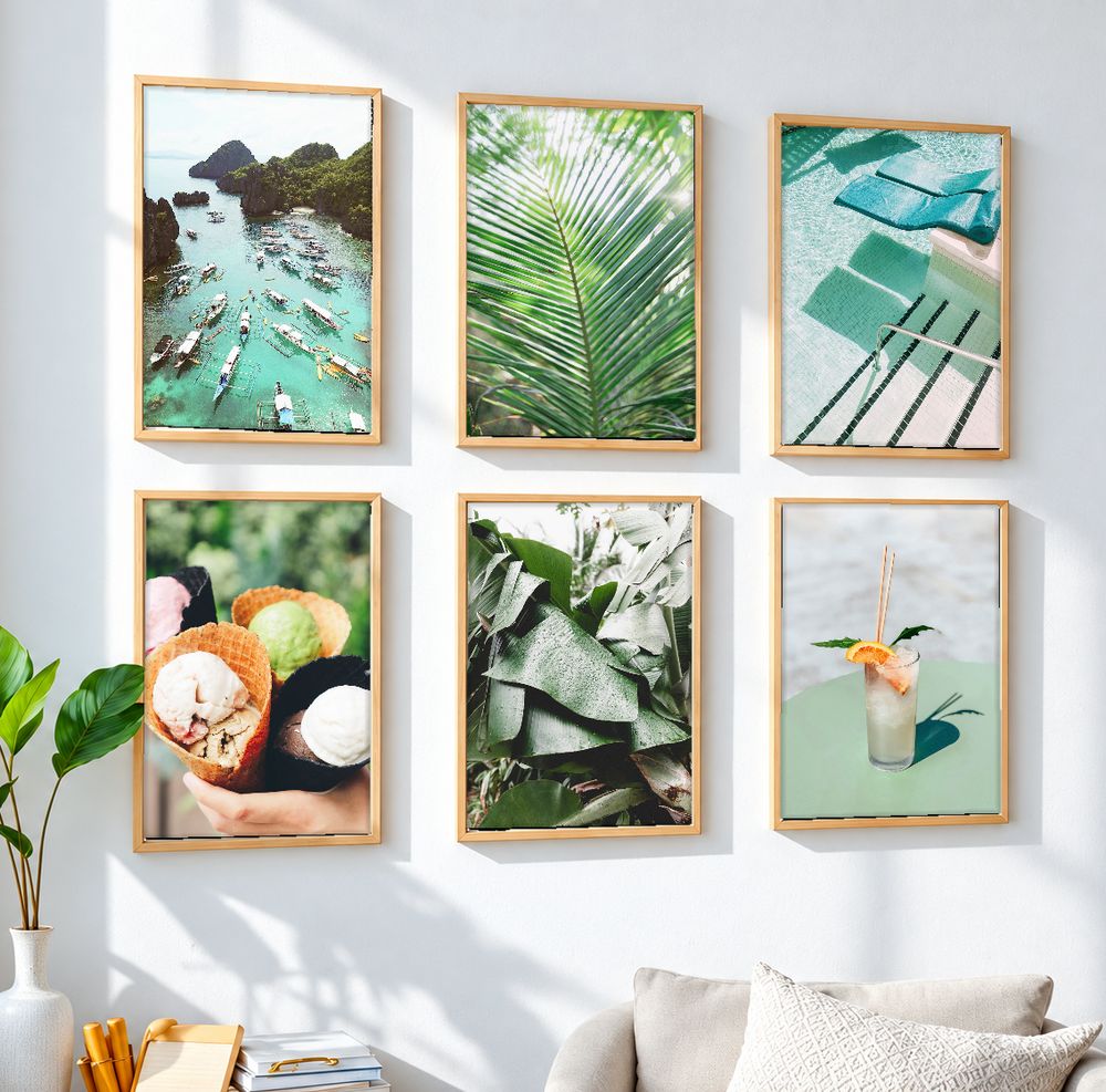 Set de 6 cuadros decorativos que combinan
