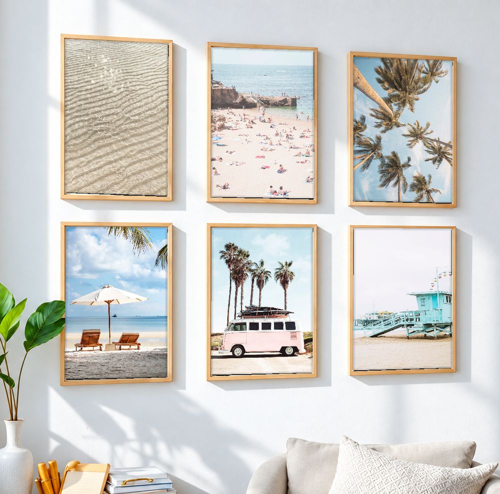 Set de 6 cuadros decorativos que combinan