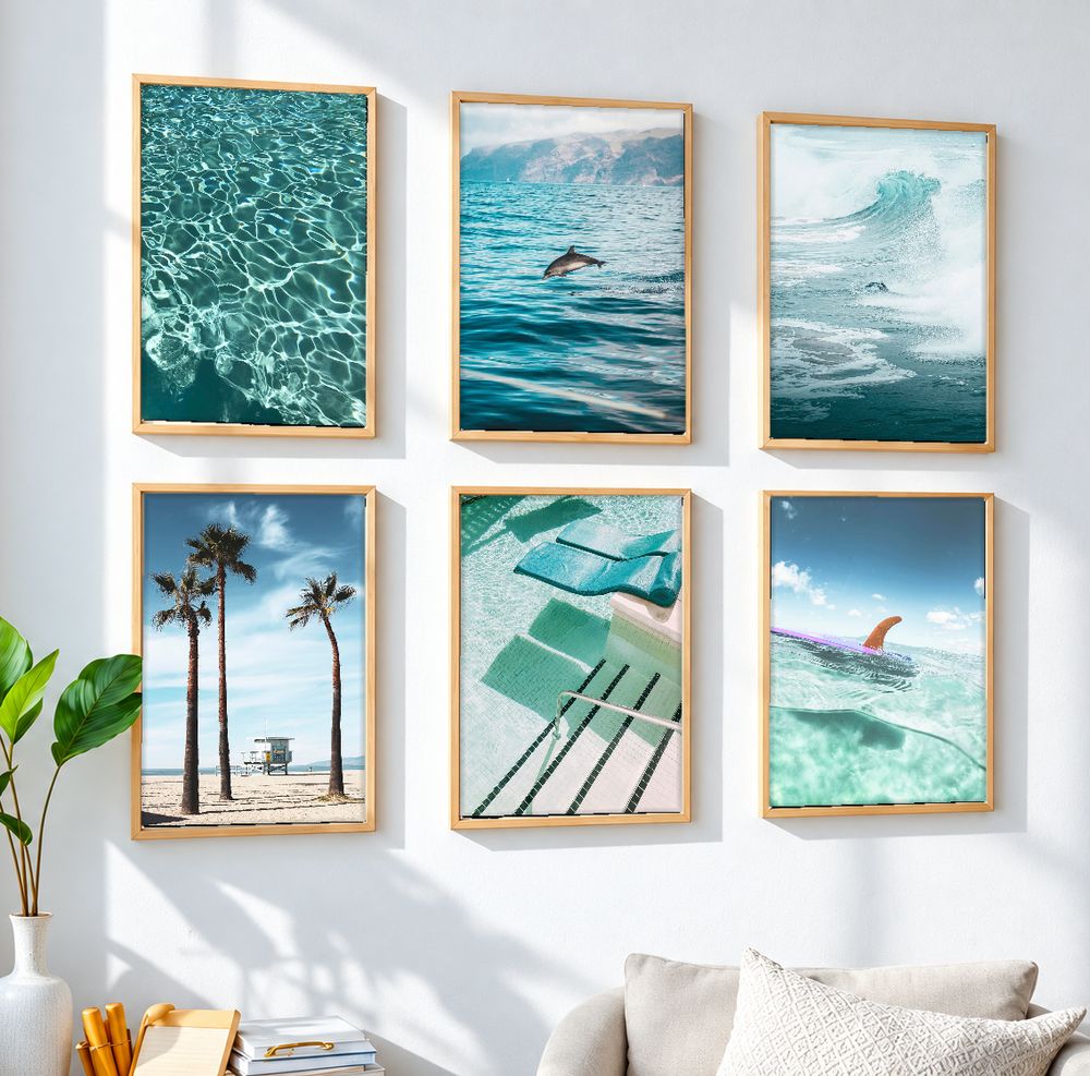 Set de 6 cuadros decorativos que combinan
