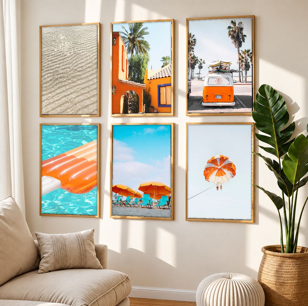 Set de 6 cuadros decorativos que combinan