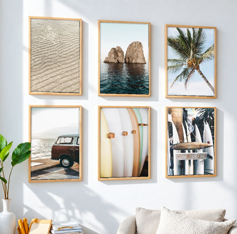 Set de 6 cuadros decorativos que combinan