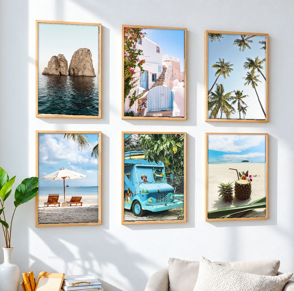 Set de 6 cuadros decorativos que combinan