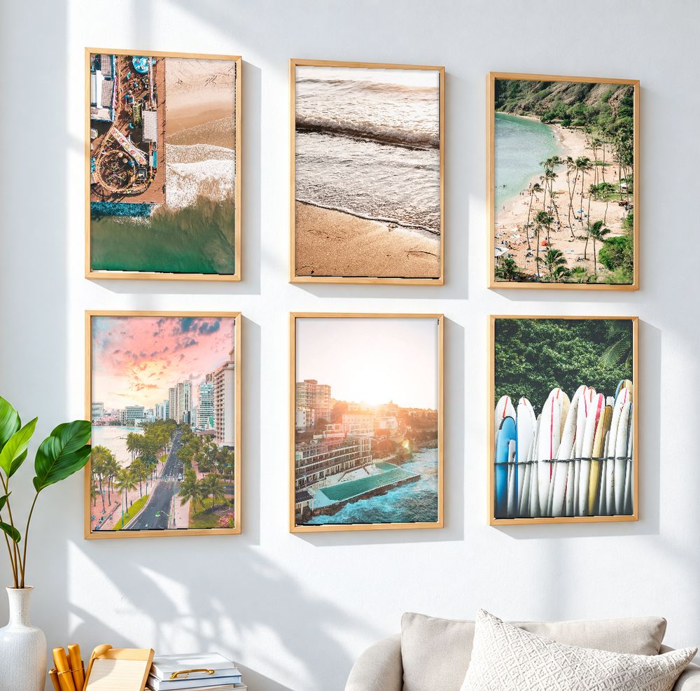Set de 6 cuadros decorativos que combinan