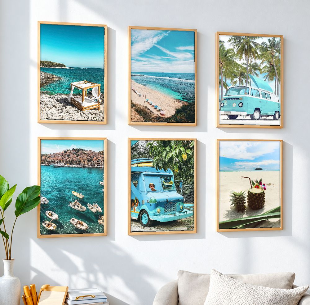 Set de 6 cuadros decorativos que combinan